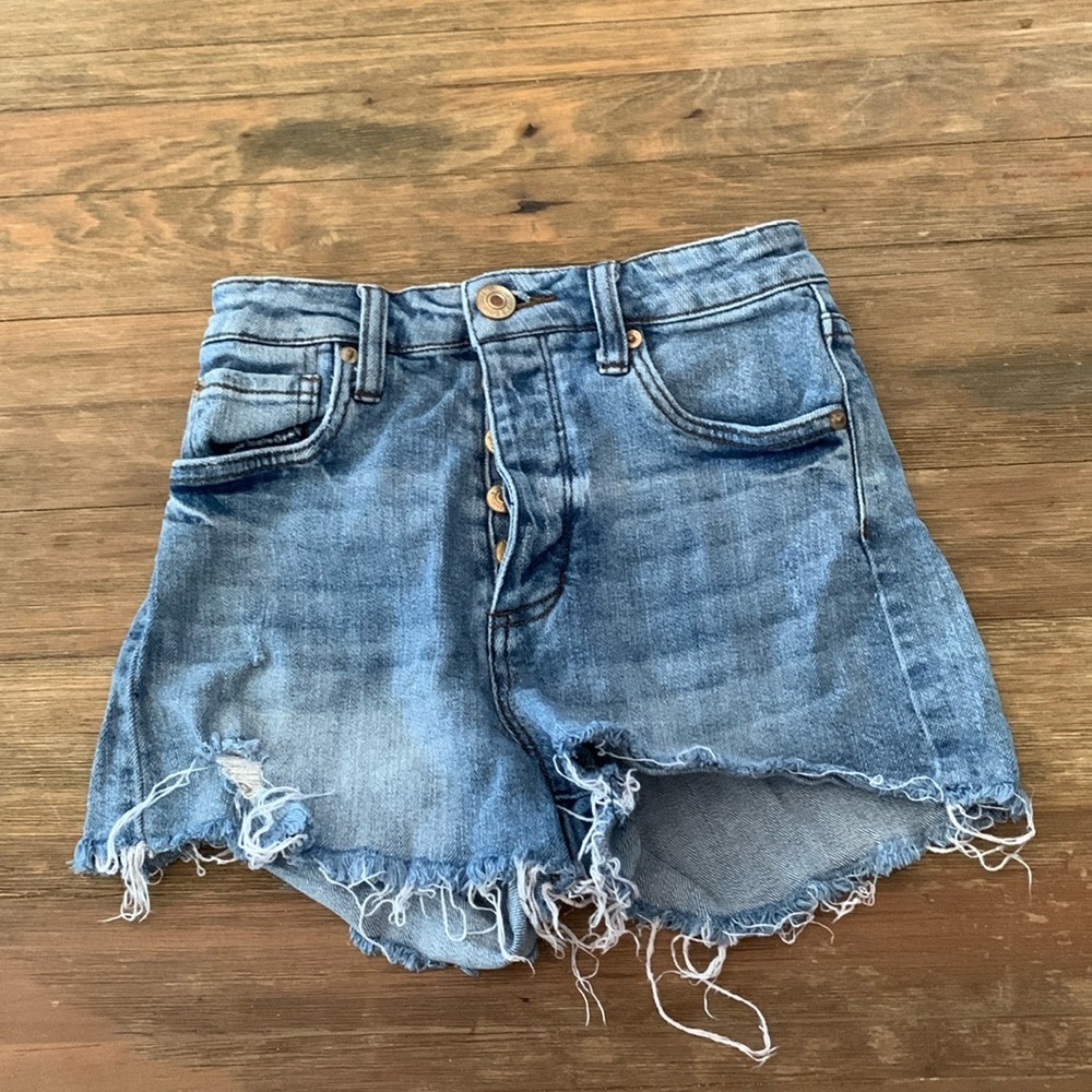 High Waist Denim Shorts Light Wash STS Blue - Picture 1 of 5